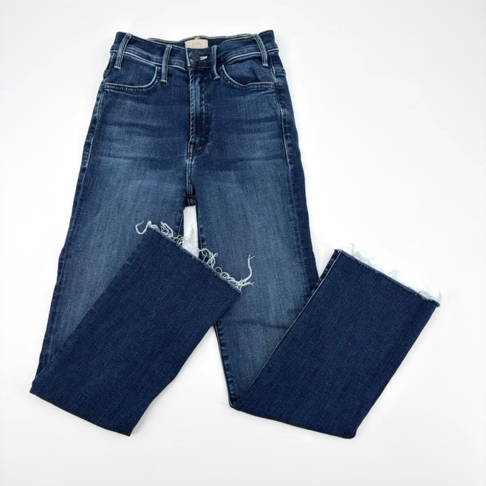 Mother The Hustler Ankle Fray Jeans Heirloom High Rise Flare Size 23 1307-104